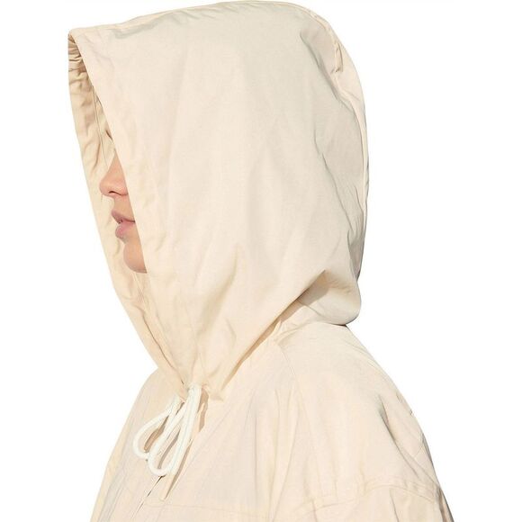 Sandro Womens Socrate Shell Hooded Jacket 8 US / 40 FR Beige - NWT $415 - Picture 6 of 7